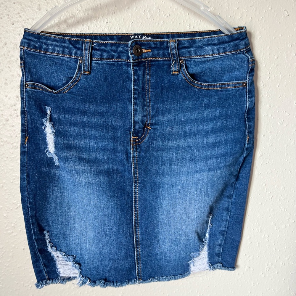 WAX raggenlook soft girl jean Los
Angeles women's blue denim SIZE S